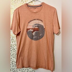 Sun + Stone Men's Graphic Tee in Orange